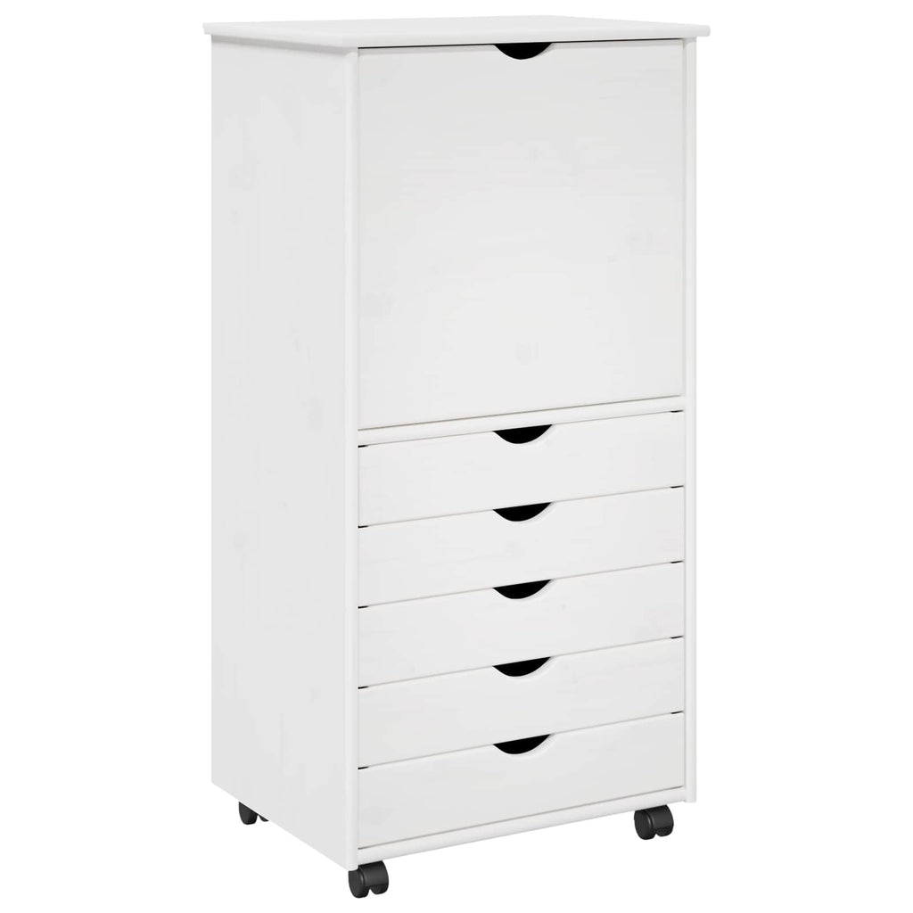Gabinete rodante 53 x 39 x 103 cm Madera de Pino Macizo