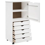 Gabinete rodante 53 x 39 x 103 cm Madera de Pino Macizo