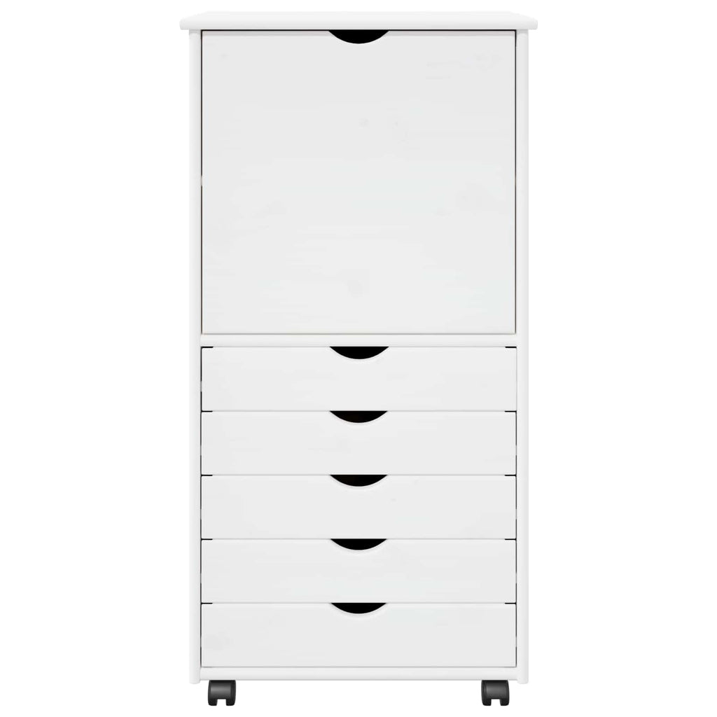 Gabinete rodante 53 x 39 x 103 cm Madera de Pino Macizo