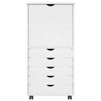 Gabinete rodante 53 x 39 x 103 cm Madera de Pino Macizo