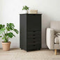 Gabinete rodante 53 x 39 x 103 cm Madera de Pino Macizo