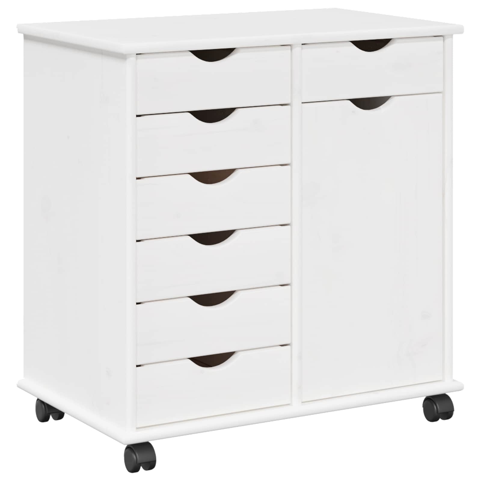 Gabinete rodante 63,5 x 39 x 65,5 cm Madera de Pino Macizo