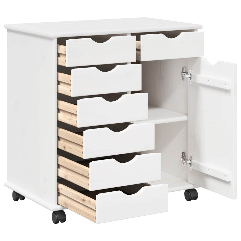 Gabinete rodante 63,5 x 39 x 65,5 cm Madera de Pino Macizo