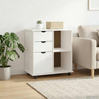 Gabinete rodante 63,5 x 39 x 65,5 cm Madera de Pino Macizo