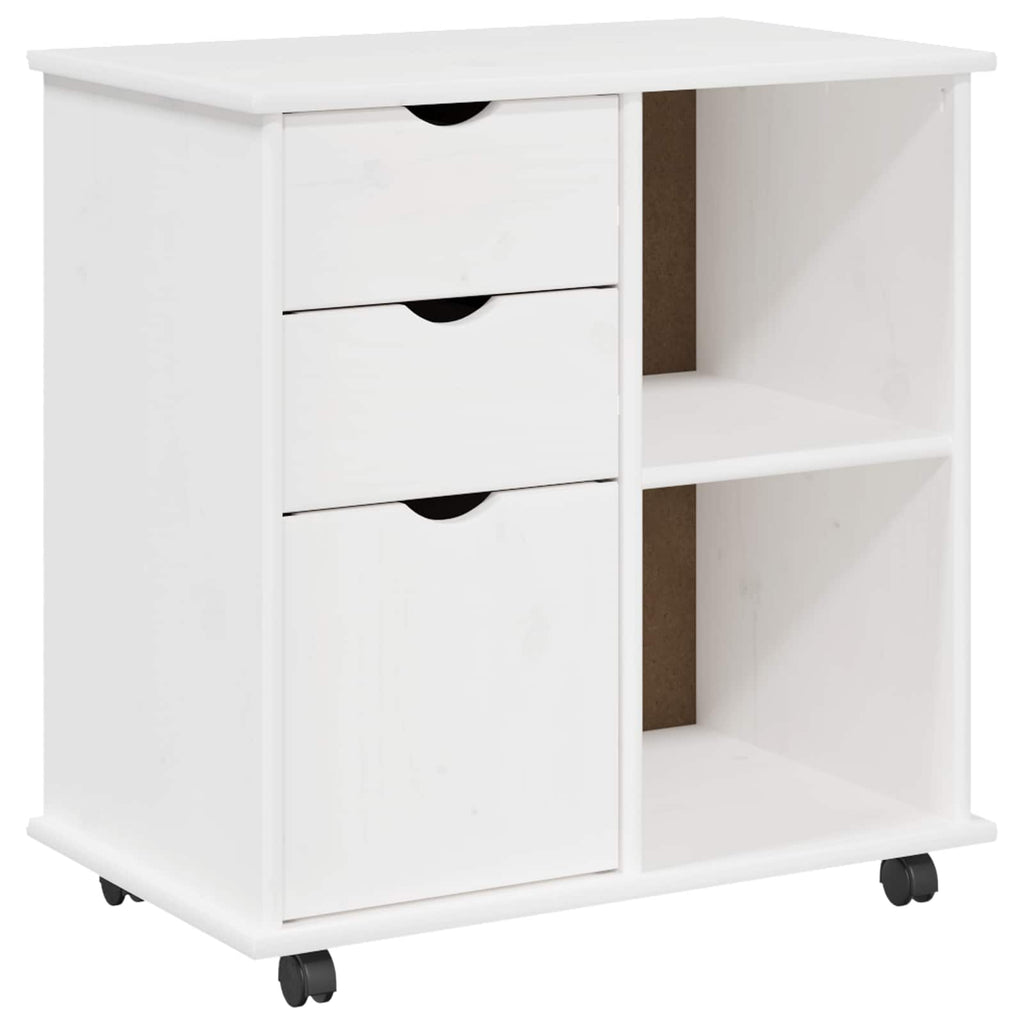 Gabinete rodante 63,5 x 39 x 65,5 cm Madera de Pino Macizo