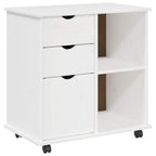 Gabinete rodante 63,5 x 39 x 65,5 cm Madera de Pino Macizo