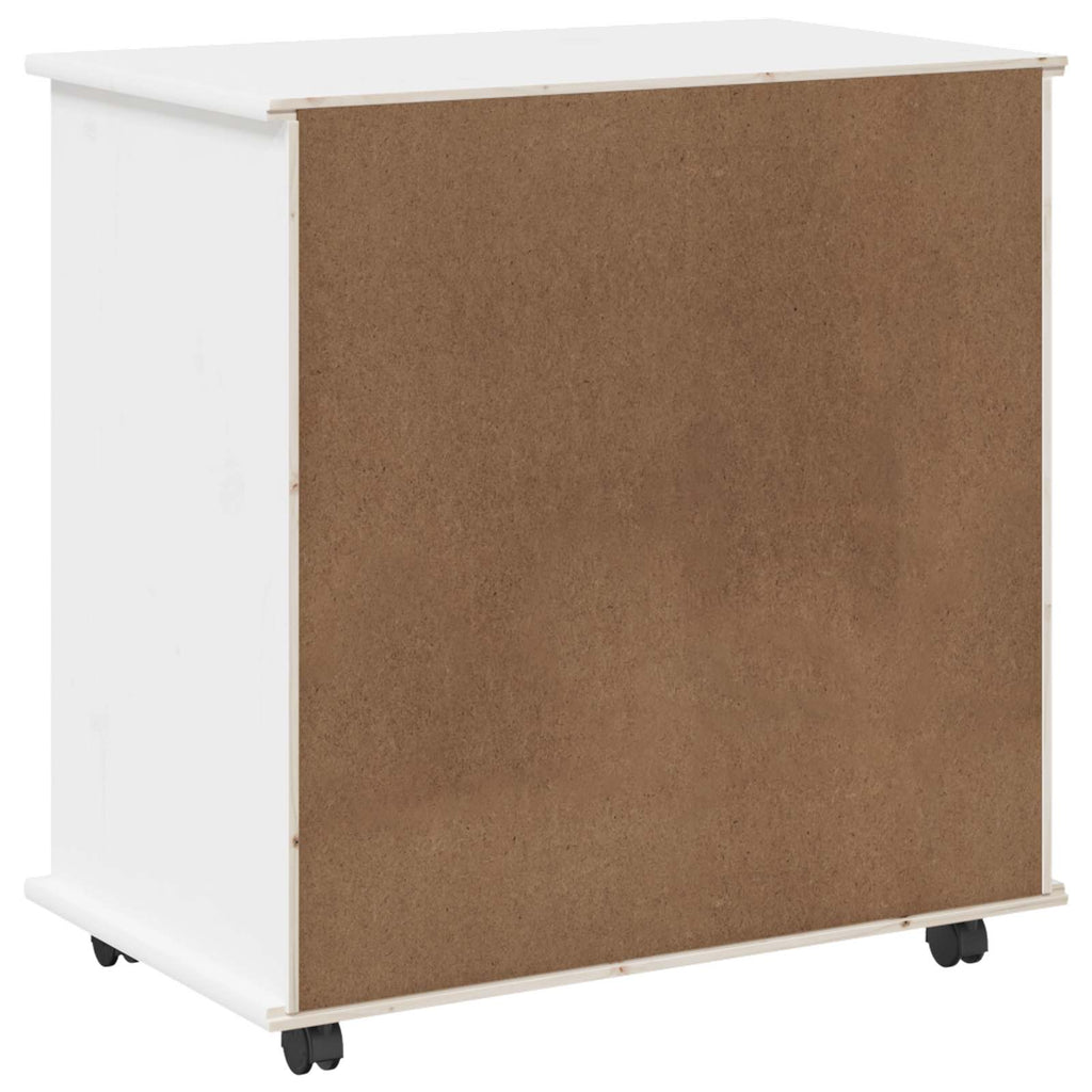 Gabinete rodante 63,5 x 39 x 65,5 cm Madera de Pino Macizo