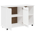 Gabinete rodante 100 x 39 x 65,5 cm Madera de Pino Macizo