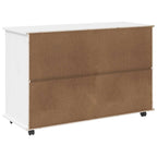 Gabinete rodante 100 x 39 x 65,5 cm Madera de Pino Macizo