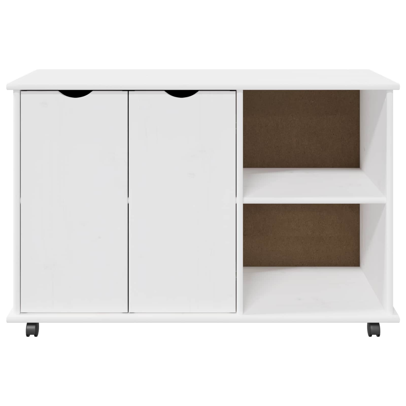 Gabinete rodante 100 x 39 x 65,5 cm Madera de Pino Macizo