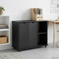 Gabinete rodante Gris 100 x 39 x 65,5 cm Madera de Pino Macizo