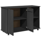 Gabinete rodante Gris 100 x 39 x 65,5 cm Madera de Pino Macizo