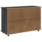Gabinete rodante Gris 100 x 39 x 65,5 cm Madera de Pino Macizo