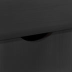 Gabinete rodante Negro 100 x 39 x 65,5 cm Madera de Pino Macizo