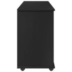 Gabinete rodante Negro 100 x 39 x 65,5 cm Madera de Pino Macizo