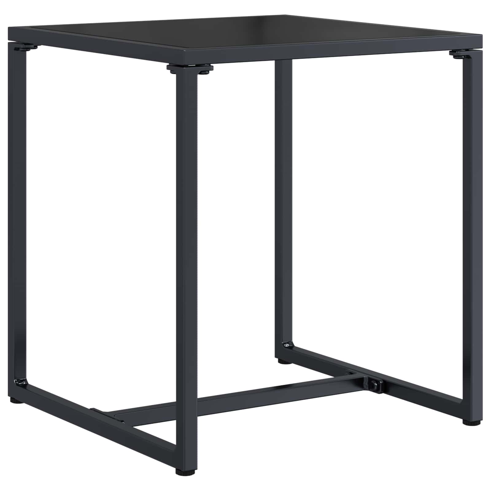 Conjunto de sofás de jardín 3 pcs Negro y Antracita Acero