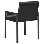 Sillas de jardín 6 pcs Negro y Gris oscuro ratán sintético