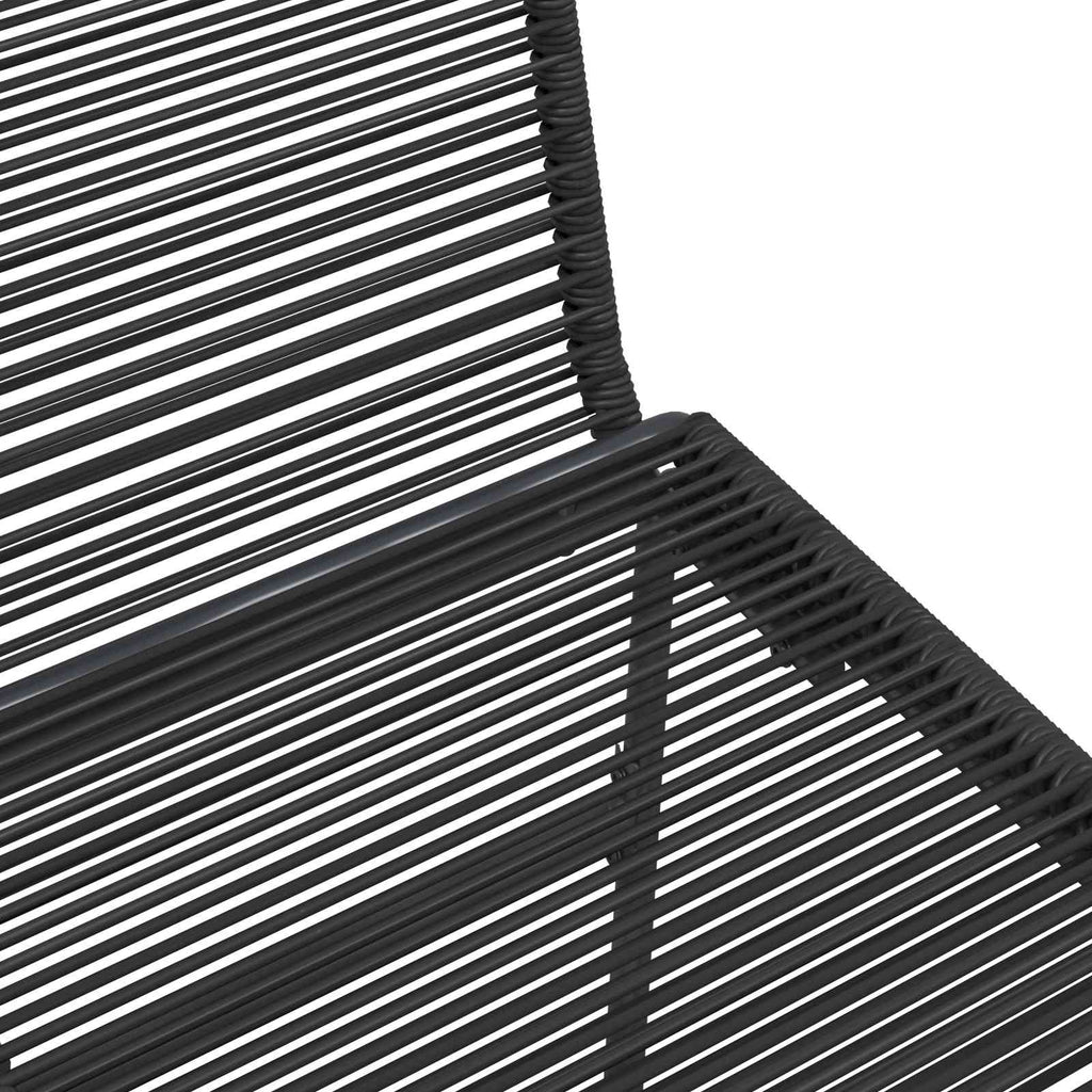 Sillas de jardín 2 pcs Negro 48 x 55 x 89,5 cm Ratán