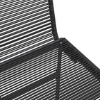 Sillas de jardín 2 pcs Negro 48 x 55 x 89,5 cm Ratán