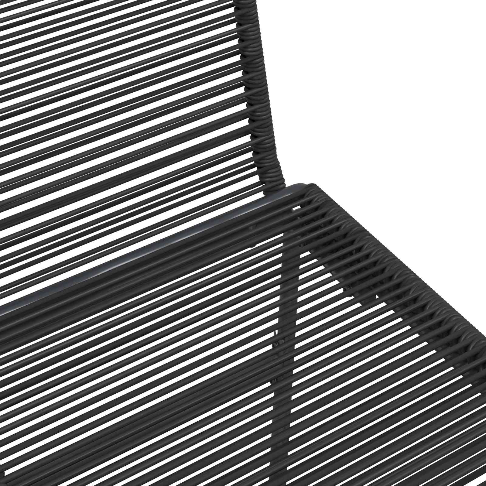 Sillas de jardín 2 pcs Negro 48 x 55 x 89,5 cm Ratán