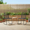 Sillas de jardín 2 pcs Negro 48 x 55 x 89,5 cm Ratán