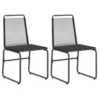 Sillas de jardín 2 pcs Negro 48 x 55 x 89,5 cm Ratán