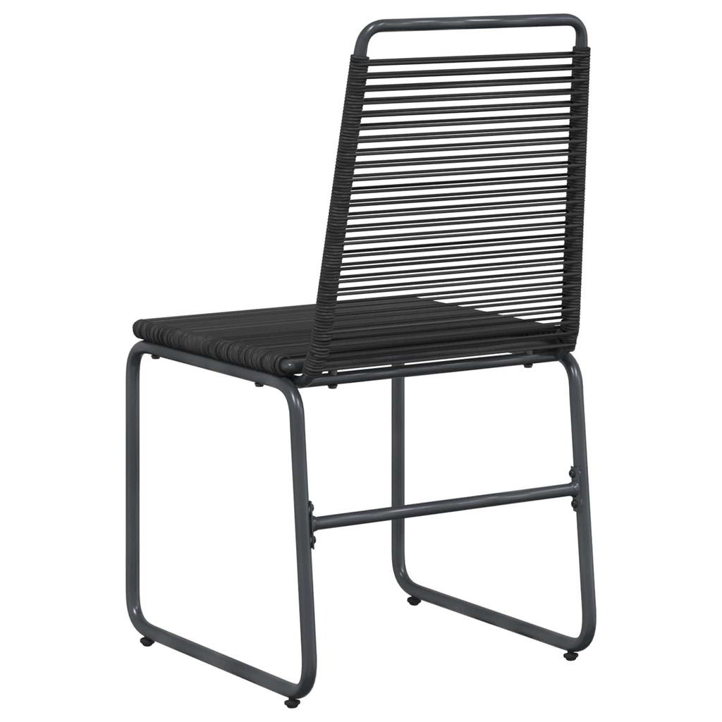 Sillas de jardín 2 pcs Negro 48 x 55 x 89,5 cm Ratán