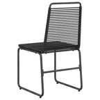Sillas de jardín 2 pcs Negro 48 x 55 x 89,5 cm Ratán