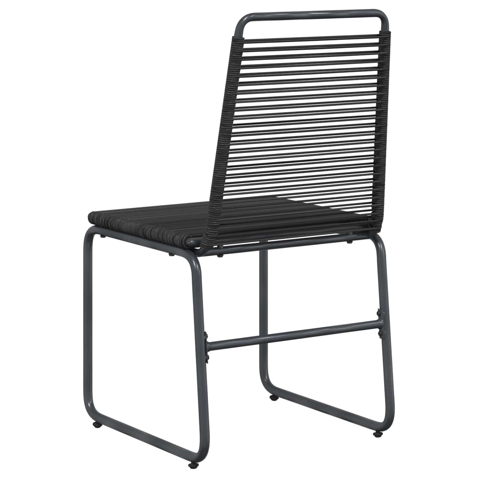 Sillas de jardín 2 pcs Negro 48 x 55 x 89,5 cm Ratán