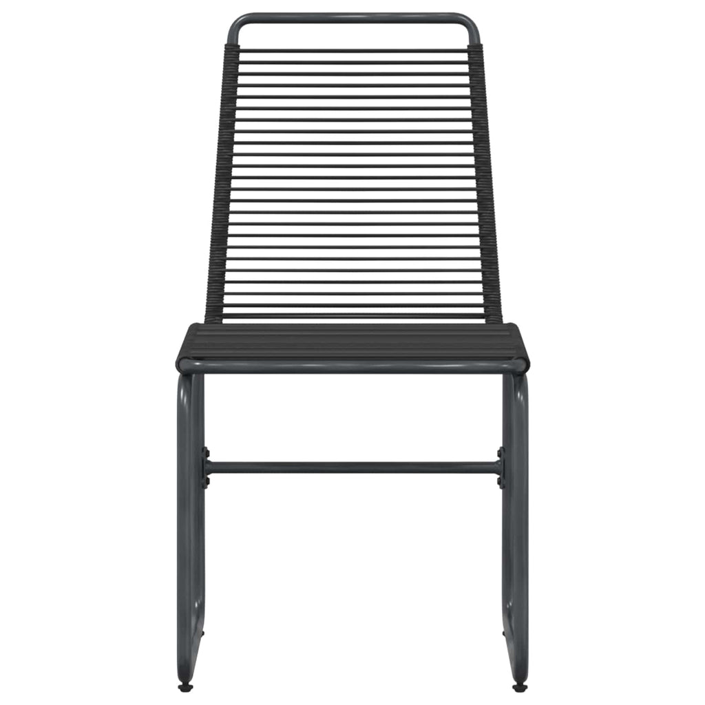 Sillas de jardín 2 pcs Negro 48 x 55 x 89,5 cm Ratán