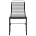 Sillas de jardín 2 pcs Negro 48 x 55 x 89,5 cm Ratán