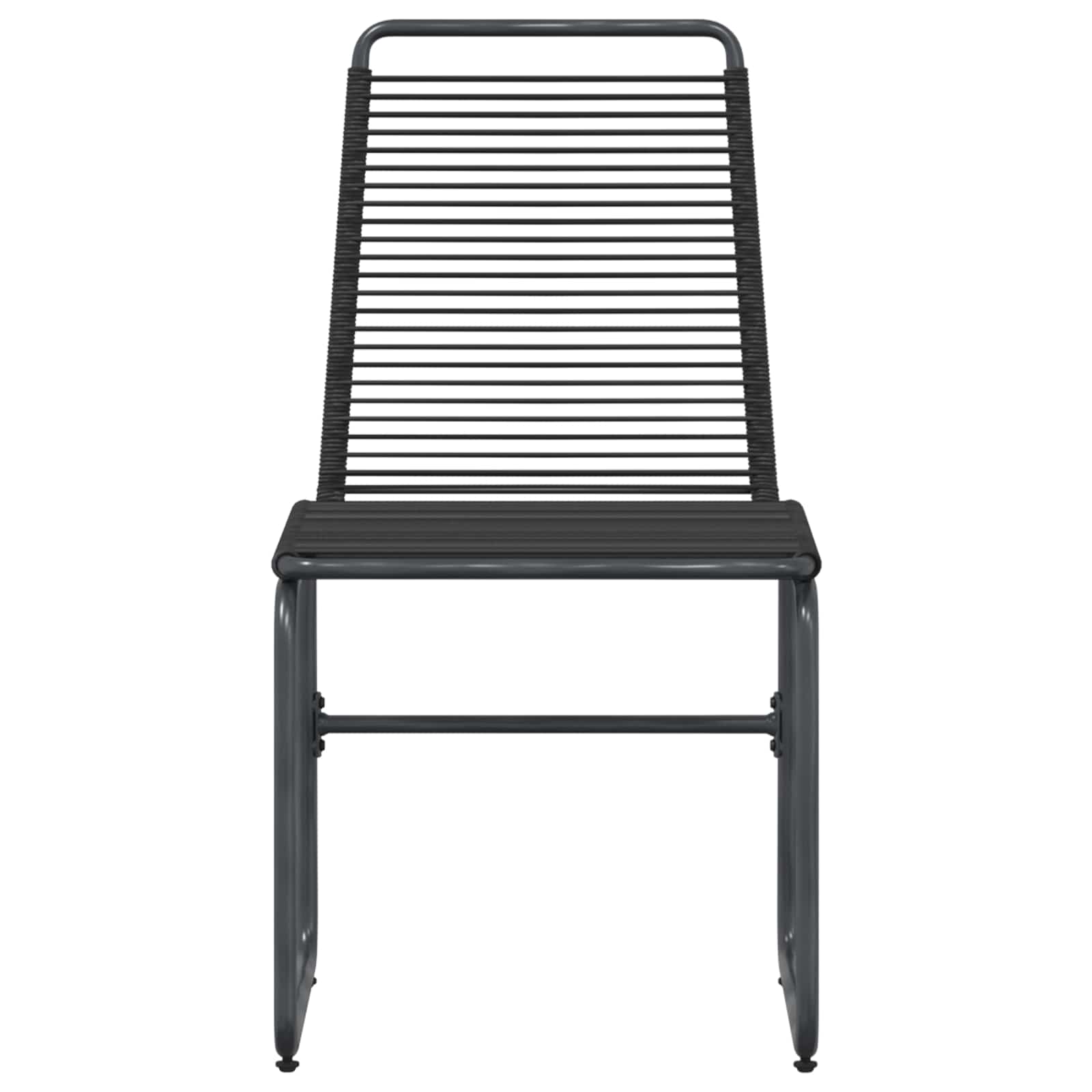 Sillas de jardín 2 pcs Negro 48 x 55 x 89,5 cm Ratán