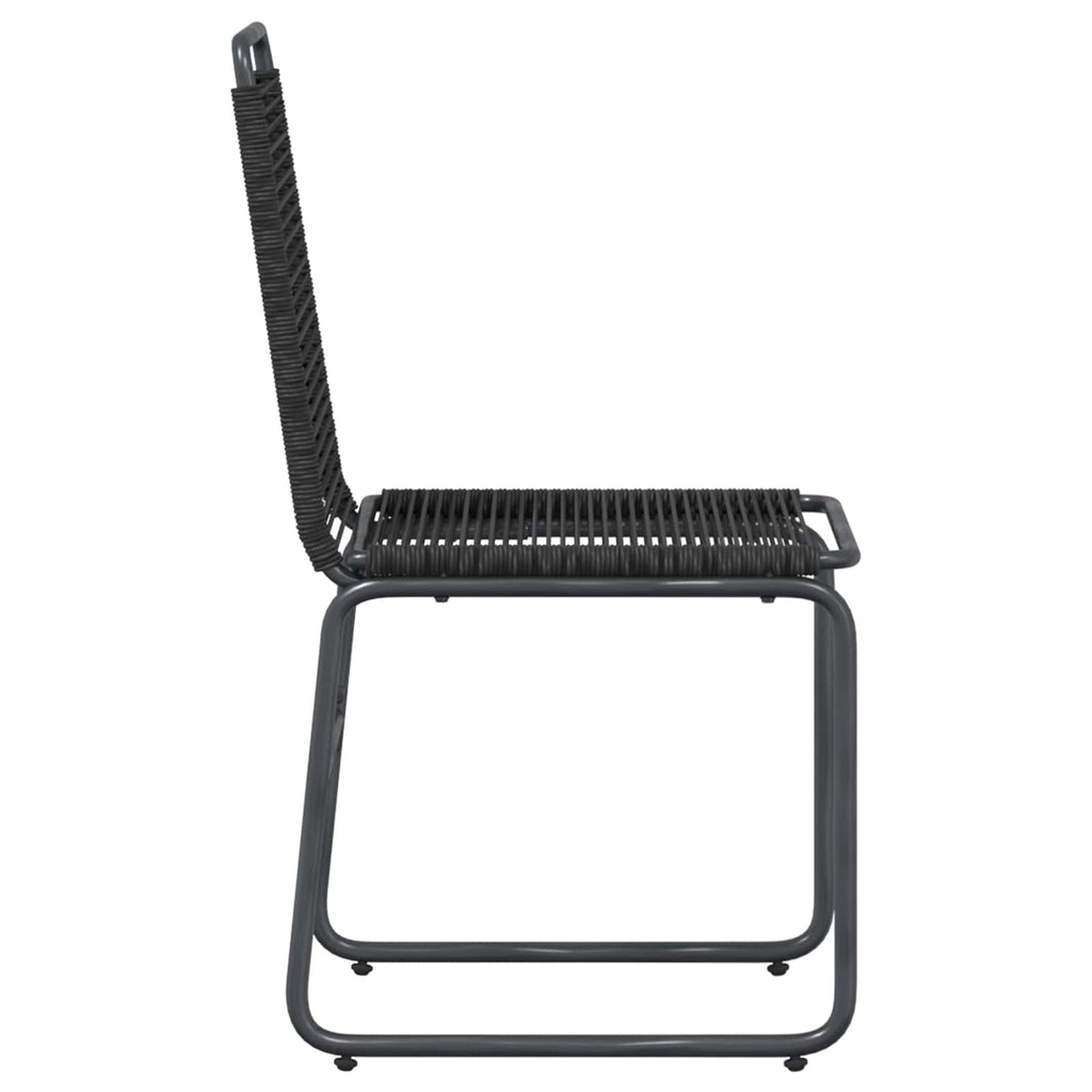 Sillas de jardín 2 pcs Negro 48 x 55 x 89,5 cm Ratán
