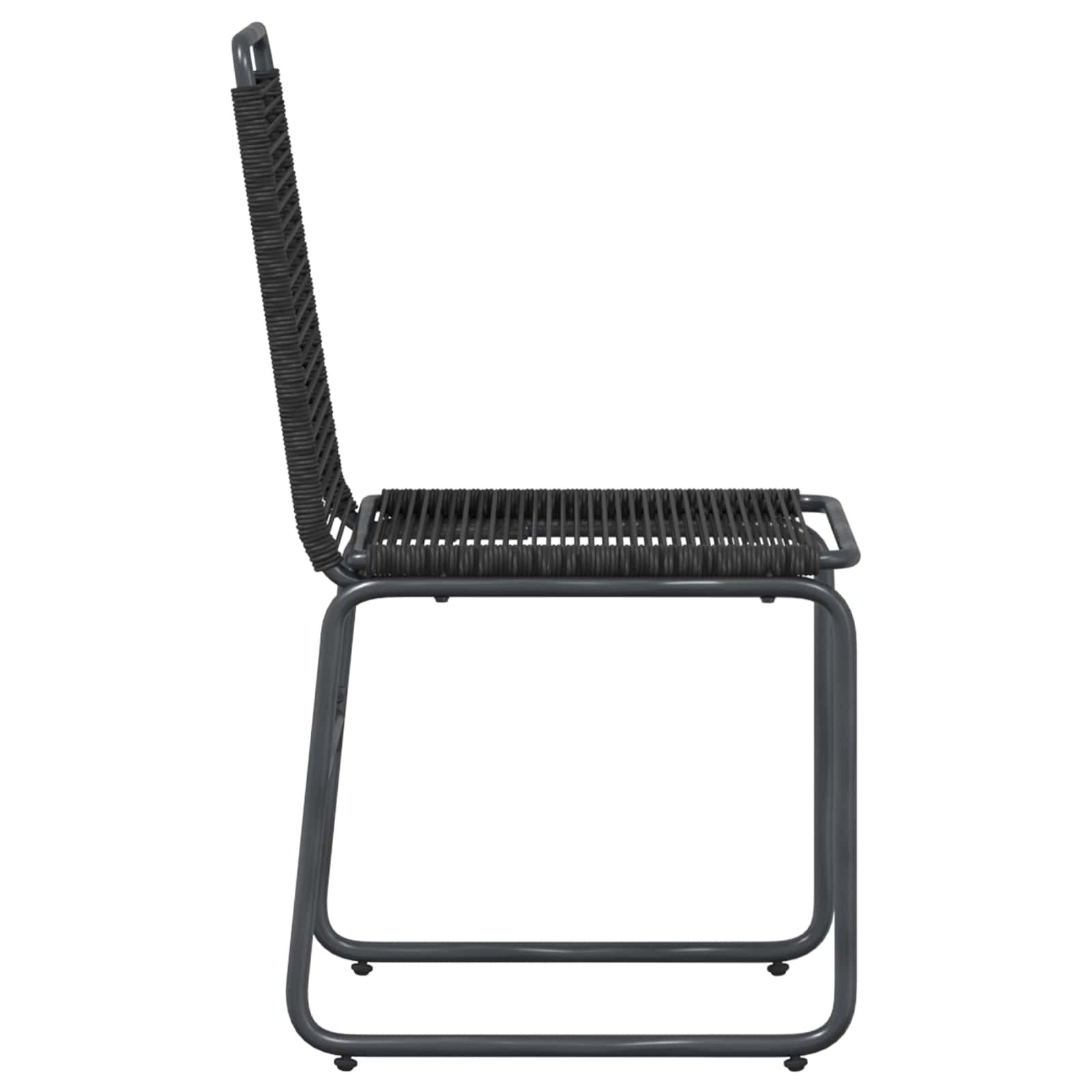 Sillas de jardín 2 pcs Negro 48 x 55 x 89,5 cm Ratán
