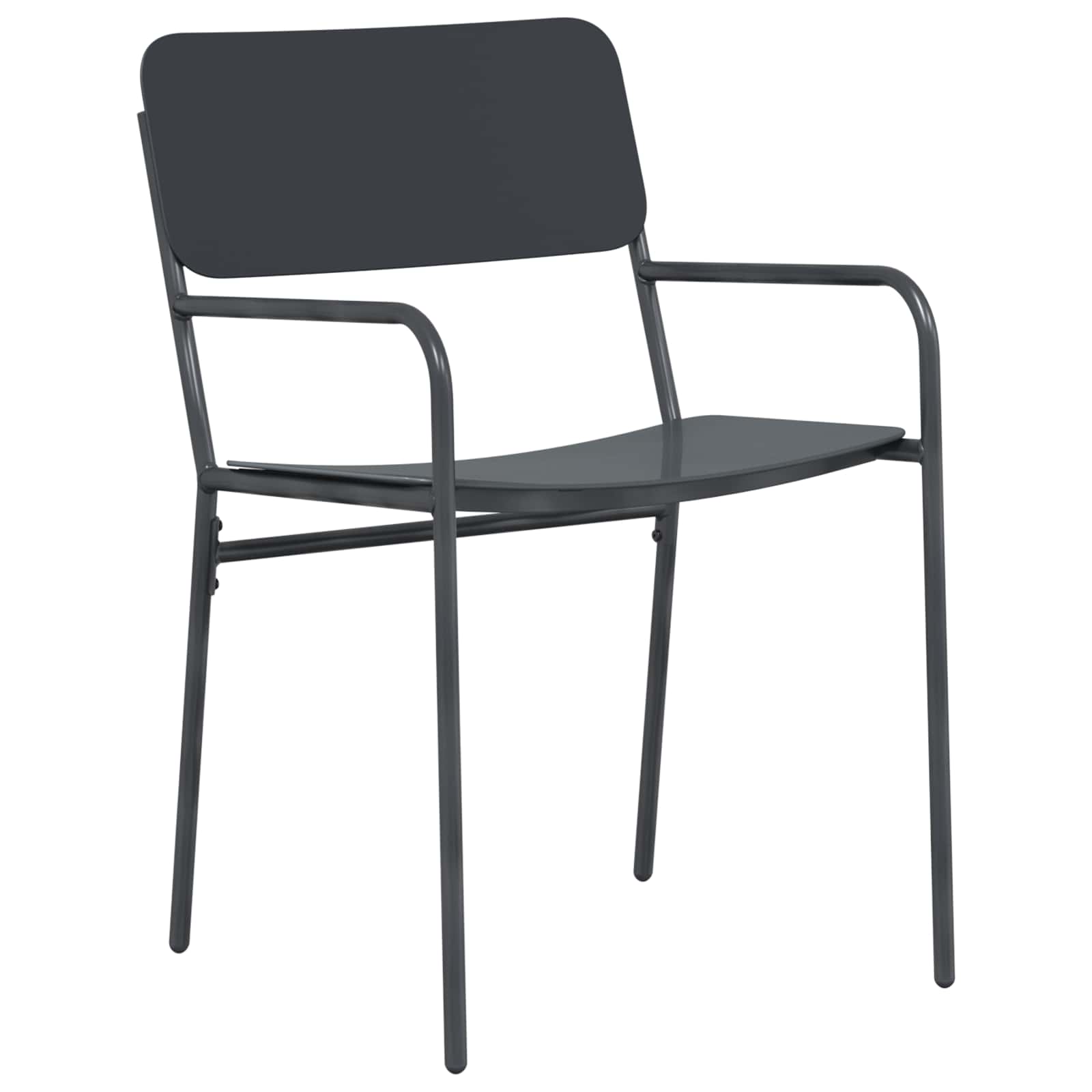 Sillas de jardín 2 pcs Antracita 51 x 55 x 81 cm Acero