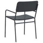 Sillas de jardín 2 pcs Antracita 51 x 55 x 81 cm Acero