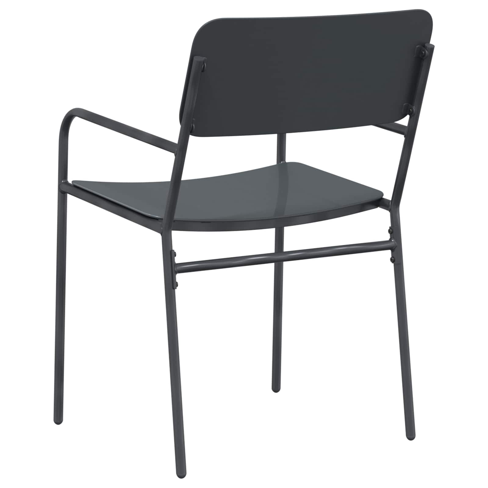 Sillas de jardín 2 pcs Antracita 51 x 55 x 81 cm Acero