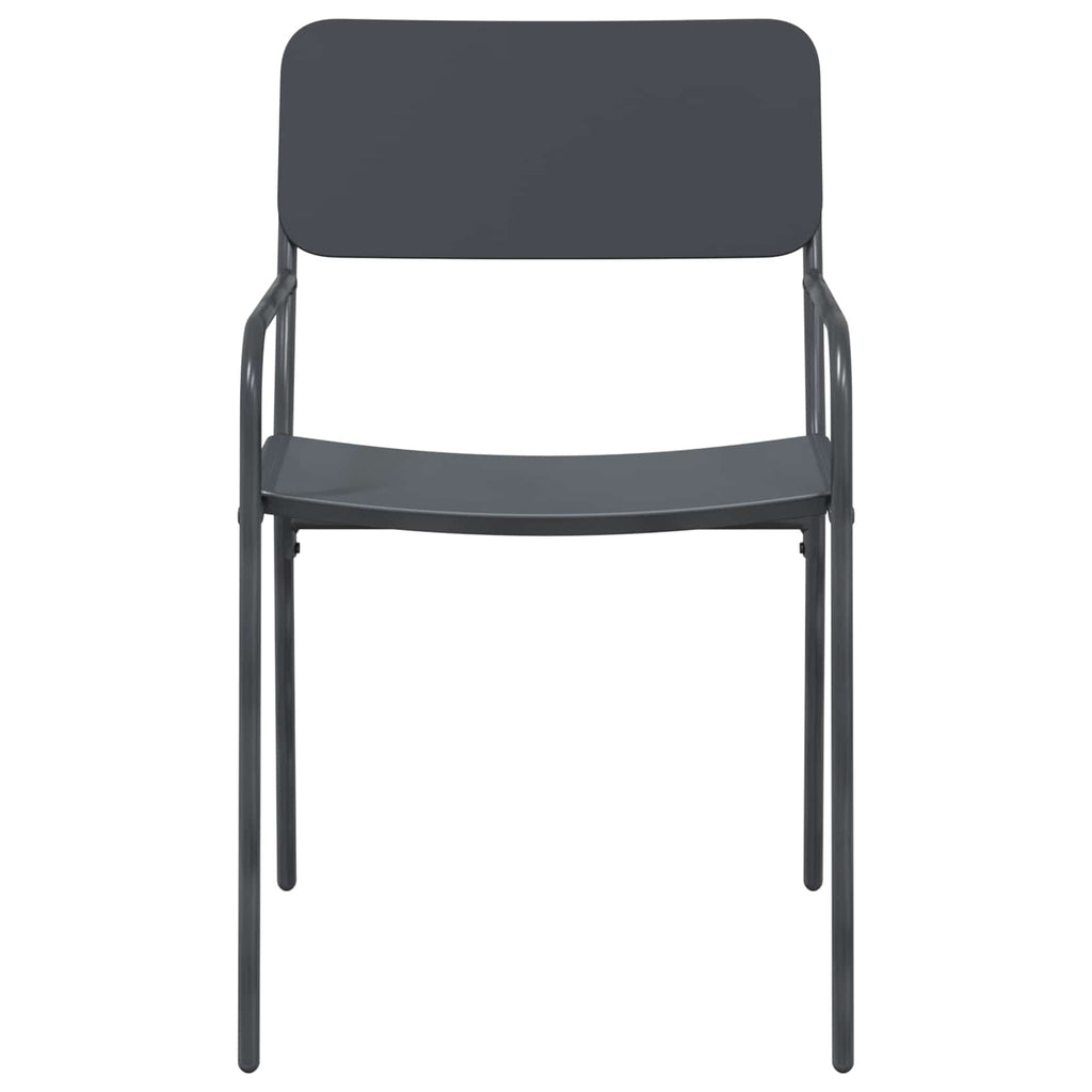 Sillas de jardín 2 pcs Antracita 51 x 55 x 81 cm Acero
