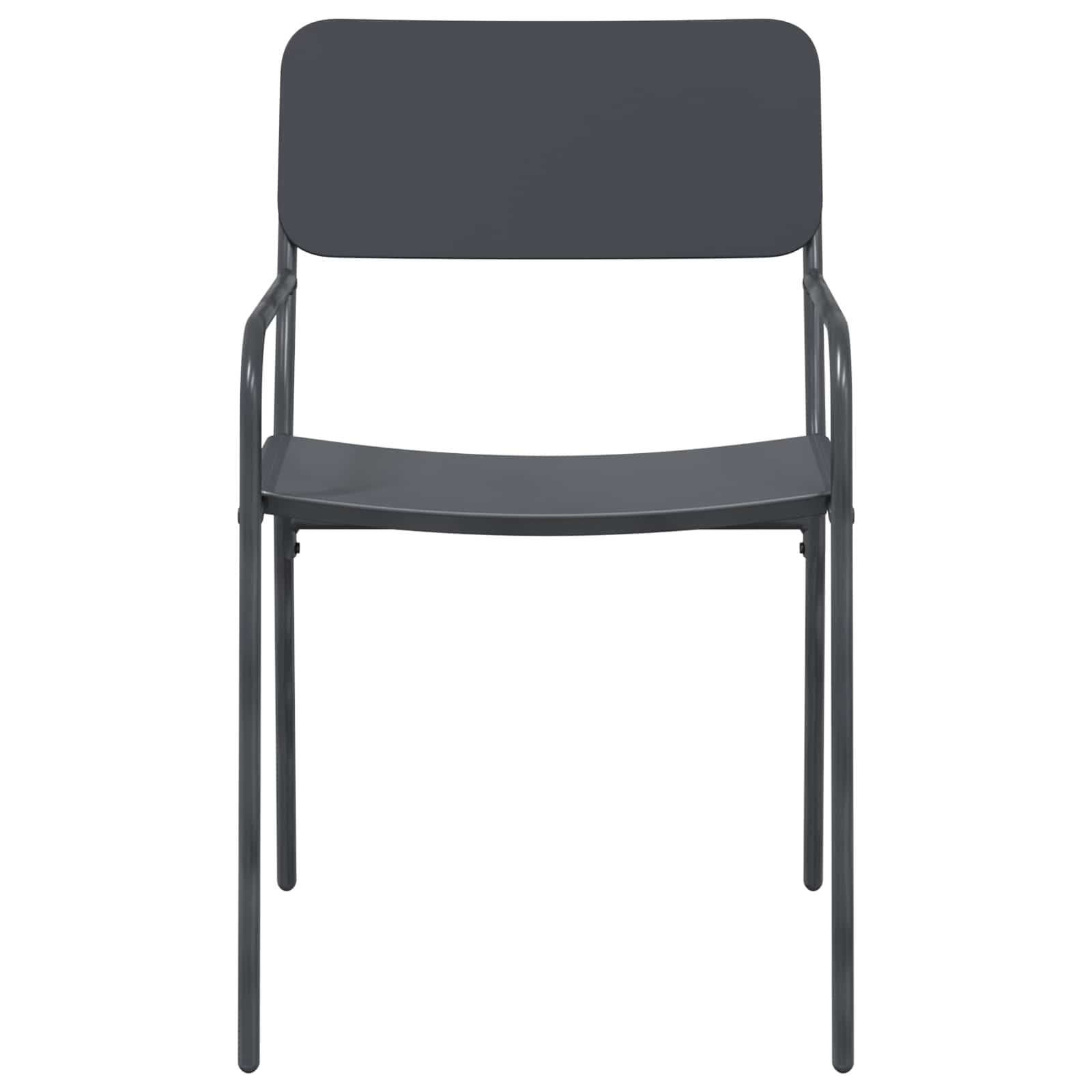 Sillas de jardín 2 pcs Antracita 51 x 55 x 81 cm Acero