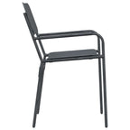 Sillas de jardín 2 pcs Antracita 51 x 55 x 81 cm Acero