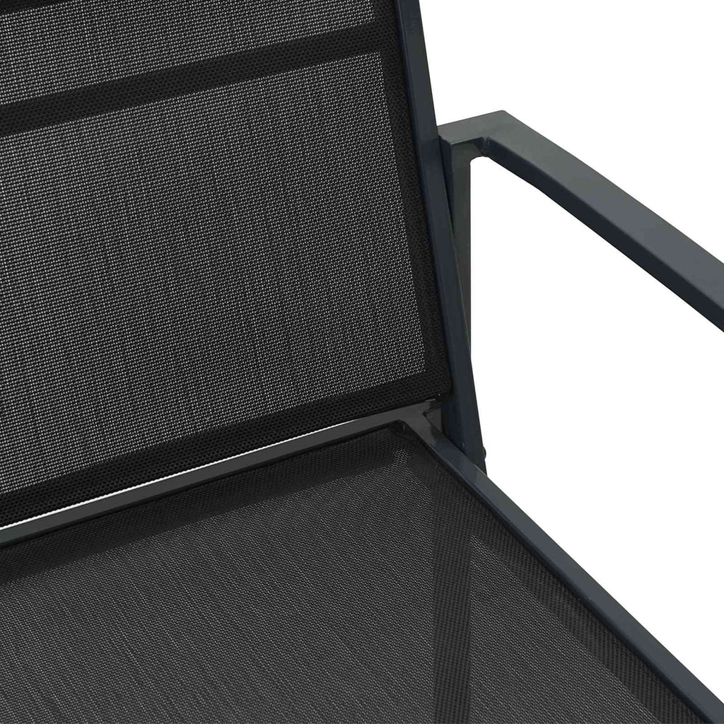 Sillas de jardín 2 pcs Negro y Antracita 53,5 x 59 x 77 cm