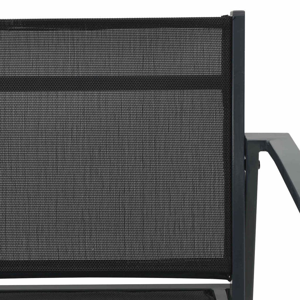 Sillas de jardín 2 pcs Negro y Antracita 53,5 x 59 x 77 cm