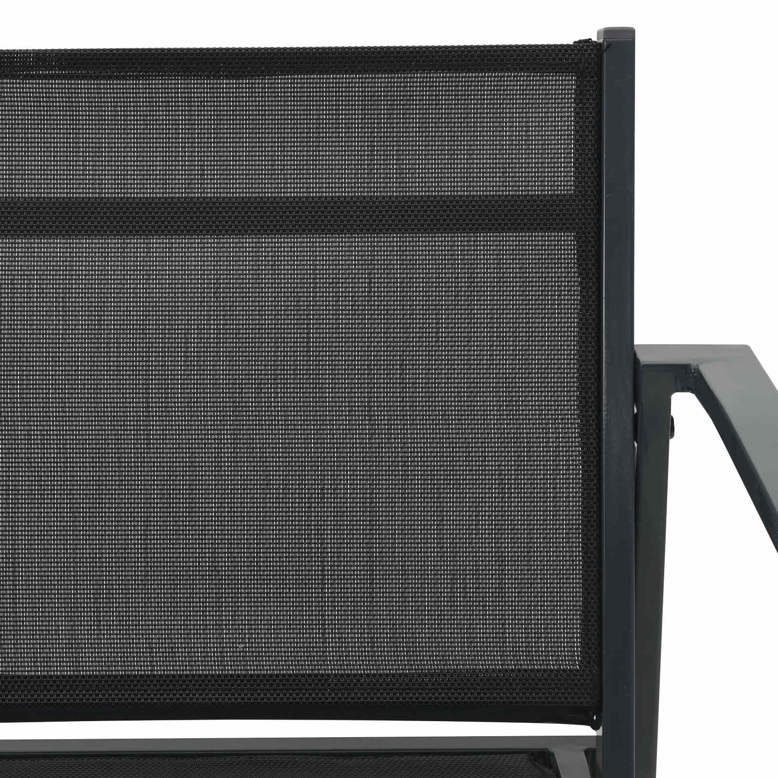 Sillas de jardín 2 pcs Negro y Antracita 53,5 x 59 x 77 cm