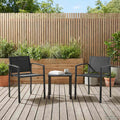 Sillas de jardín 2 pcs Negro y Antracita 53,5 x 59 x 77 cm