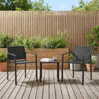 Sillas de jardín 2 pcs Negro y Antracita 53,5 x 59 x 77 cm