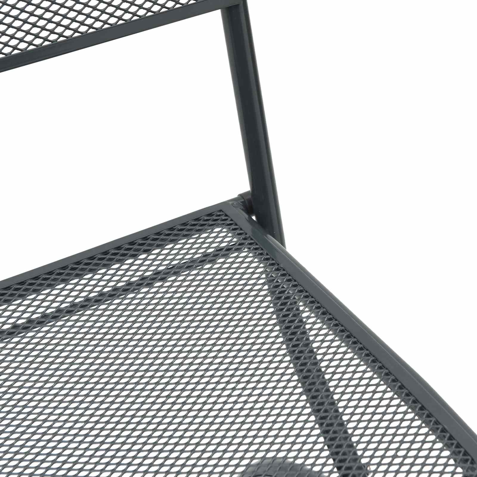Sillas de jardín 2 pcs Antracita 52,5 x 46 x 82 cm Hierro