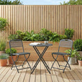 Sillas de jardín 2 pcs Antracita 52,5 x 46 x 82 cm Hierro