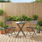 Sillas de jardín 2 pcs Antracita 52,5 x 46 x 82 cm Hierro