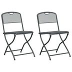 Sillas de jardín 2 pcs Antracita 52,5 x 46 x 82 cm Hierro