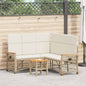 Conjunto de sofá reclinável de jardim Manual Bege e creme